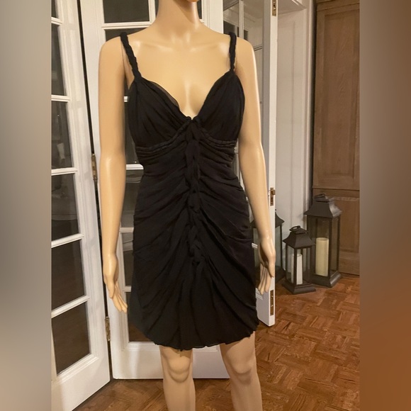 NWT black silk Karen Millen dress, US size 8 - Picture 1 of 10